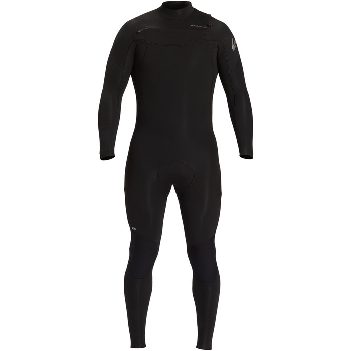 2024 Quiksilver Hombres Everyday Sessions 4/3mm Gbs Chest Zip Neopreno EQYW103165 - Black